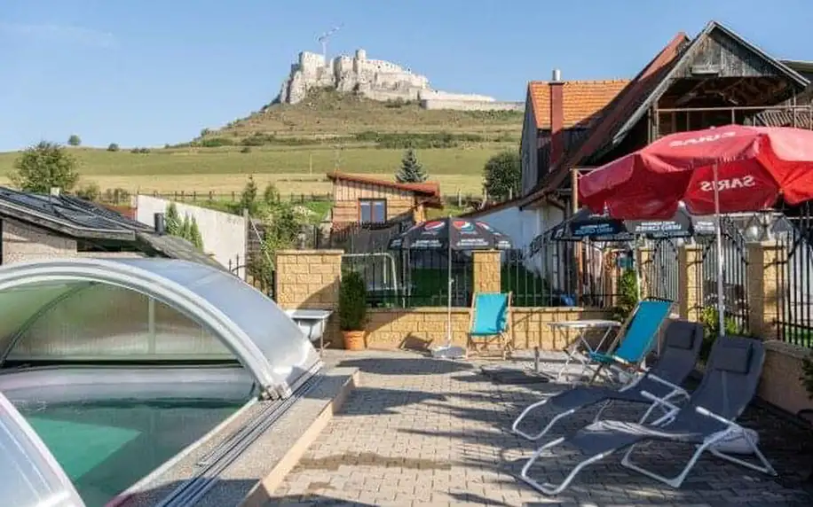 Slovenský ráj pod Spišským hradem: Pobyt v Penzionu Podzámok s venkovním bazénem, polopenzí a welcome drinkem