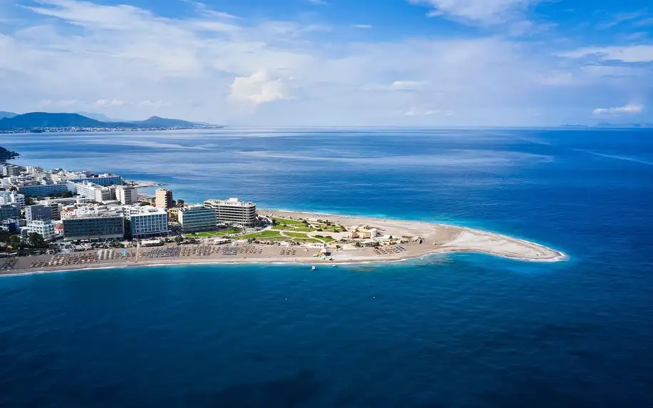 Aquamare City & Beach Hotel, Rhodos, Dvoulůžkový pokoj Superior s výhledem na moře, letecky, snídaně v ceně