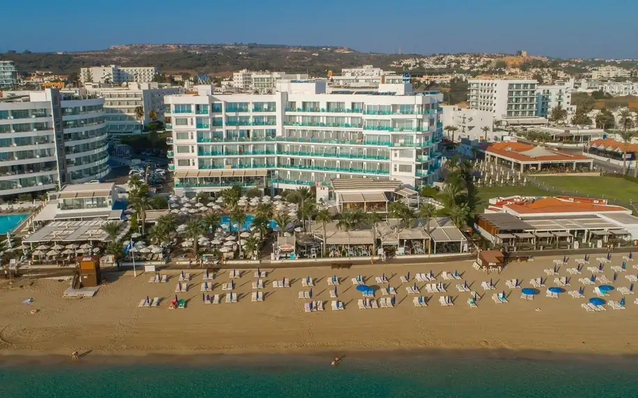 Vrissaki Beach Hotel, Jižní Kypr, Dvoulůžkový pokoj s výhledem na moře, letecky, polopenze
