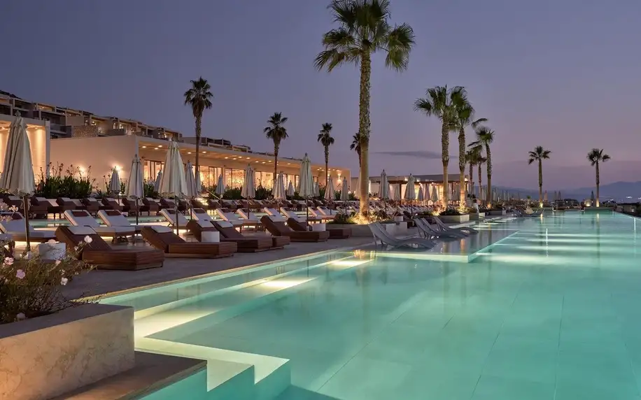 The Royal Senses Resort, Curio Collection by Hilton, Kréta, Dvoulůžkový pokoj Deluxe s výhledem na moře, letecky, polopenze