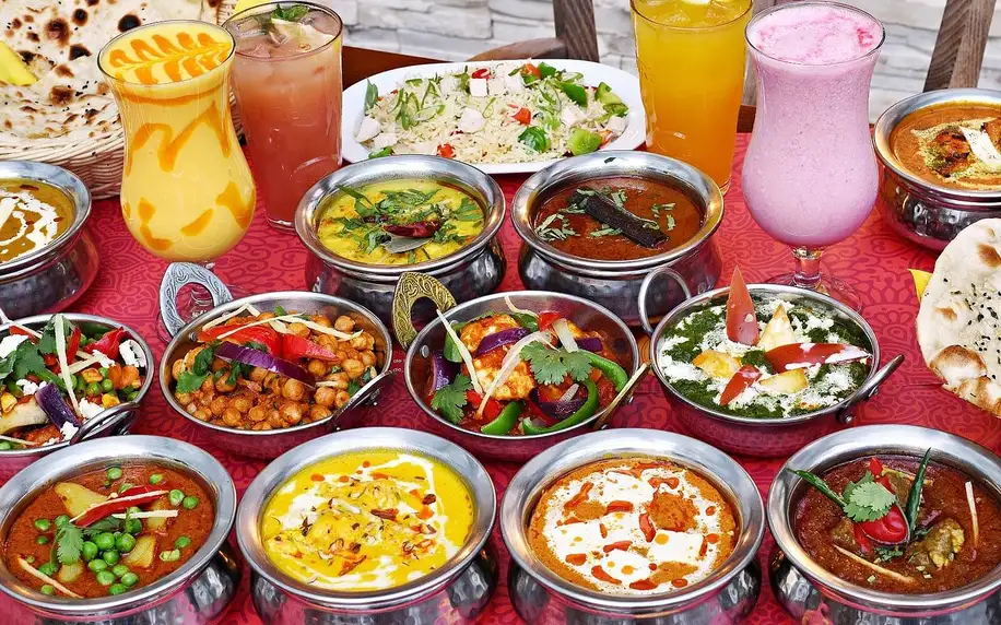 Indické menu i s dezertem pro 1 nebo 2 osoby