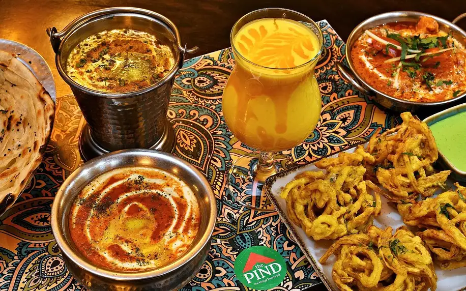 Indické menu dle výběru vč. dezertu i nápoje pro 1 i 2