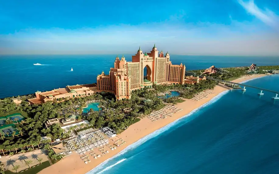Atlantis the Palm, Dubaj, Apartmá Terrace Club, letecky, plná penze