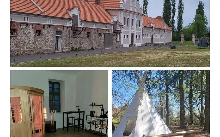 Ronov nad Doubravou: Chateau Moravany - apartmány, teepee a wellness s možností vířivky na pokoji