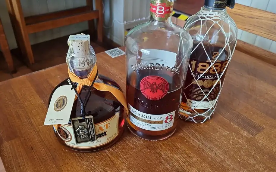 Ochutnávka tří druhů rumů pro 1–4 osoby