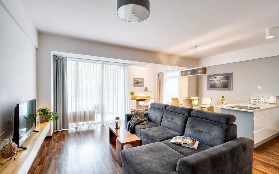 Moderní apartmány u Baltu: polopenze, wellness i spa