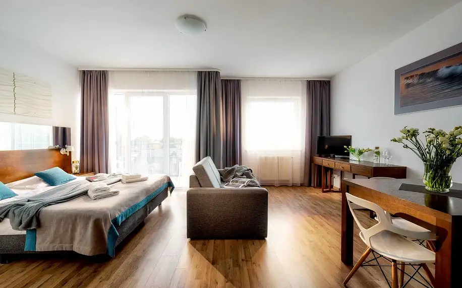 Moderní apartmány u Baltu: polopenze, wellness i spa
