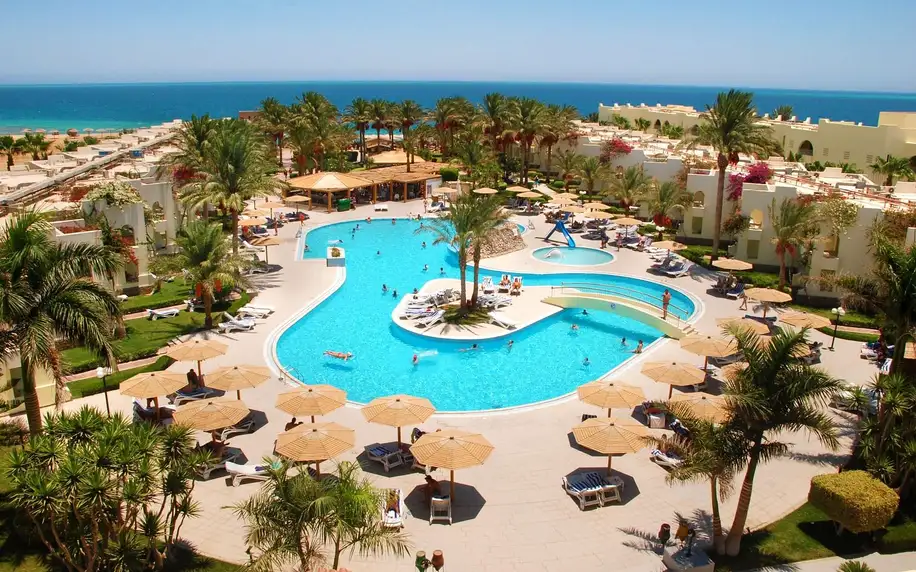 Palm Beach, Hurghada, Rodinný pokoj s výhledem na moře, letecky, all inclusive