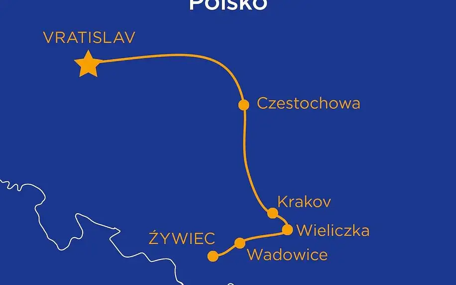 Polsko autobusem na 4 dny, snídaně v ceně