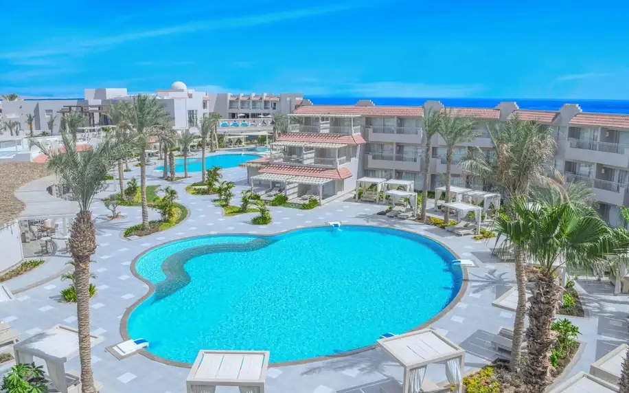 Jaz Casa Del Mar Beach, Hurghada, Dvoulůžkový pokoj Superior deluxe s výhledem na moře, letecky, all inclusive