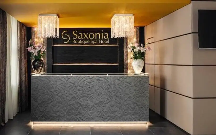 Karlovy Vary luxusně v Saxonia Boutique Spa Hotelu **** se snídaní, saunou a masážním lůžkem Hydrojet