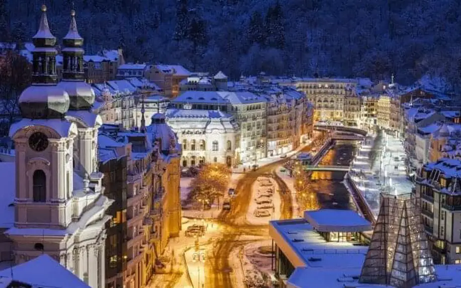 Karlovy Vary luxusně v Saxonia Boutique Spa Hotelu **** se snídaní, saunou a masážním lůžkem Hydrojet