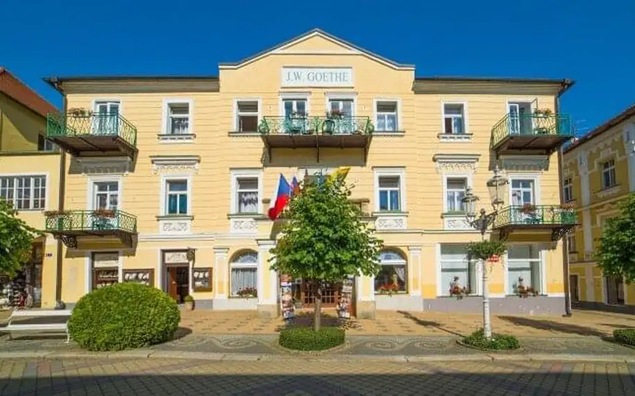 Františkovy Lázně: Spa Hotel Goethe *** s polopenzí, infrasaunou a ozdravnými procedurami + hudební večery