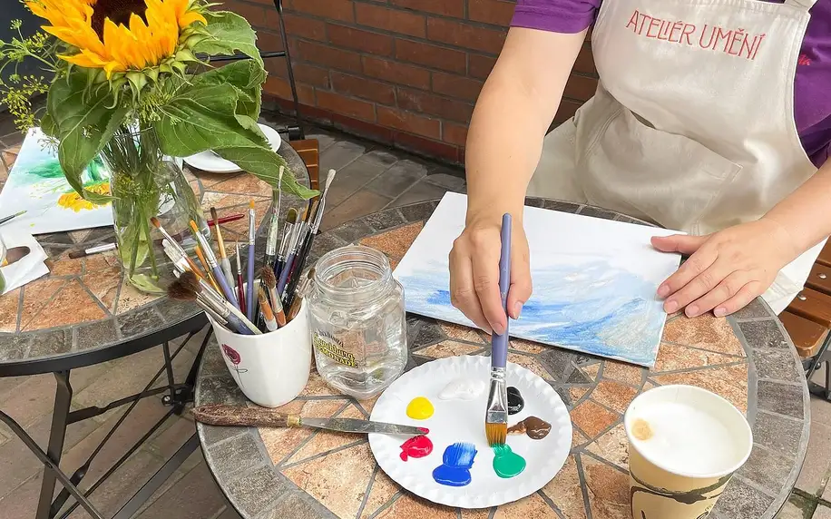 Malování kvašovými barvami i káva pro 1-2 osoby