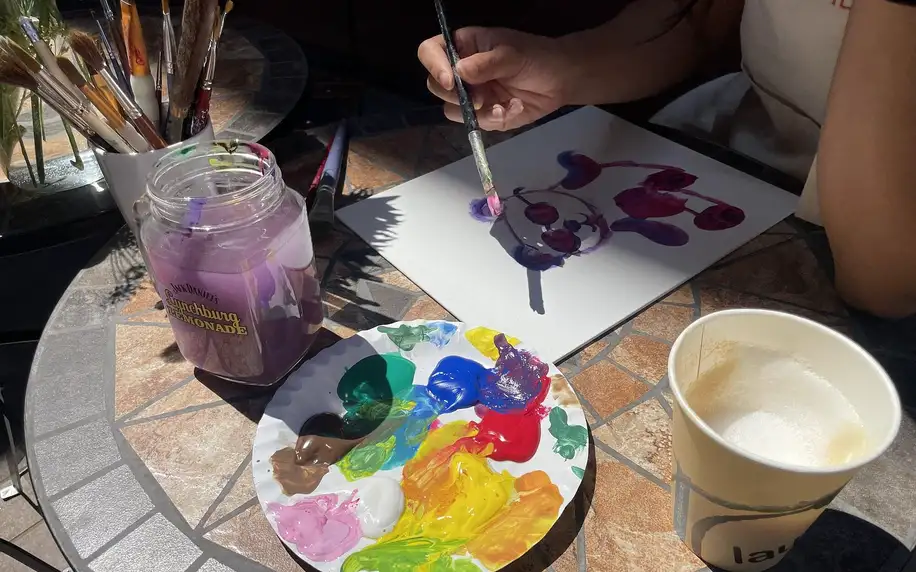 Malování kvašovými barvami i káva pro 1-2 osoby
