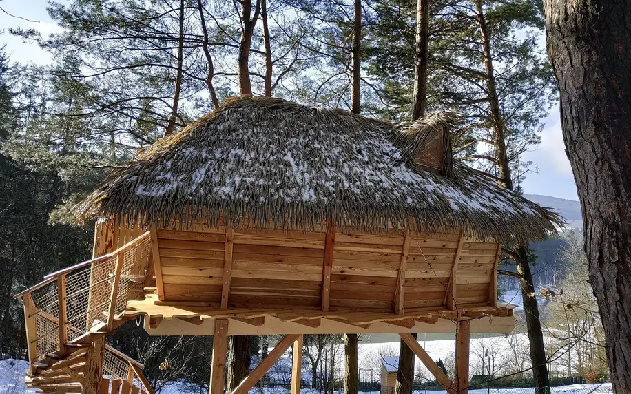 Treehouse Stvořidla: gril, koupací sud i wellness